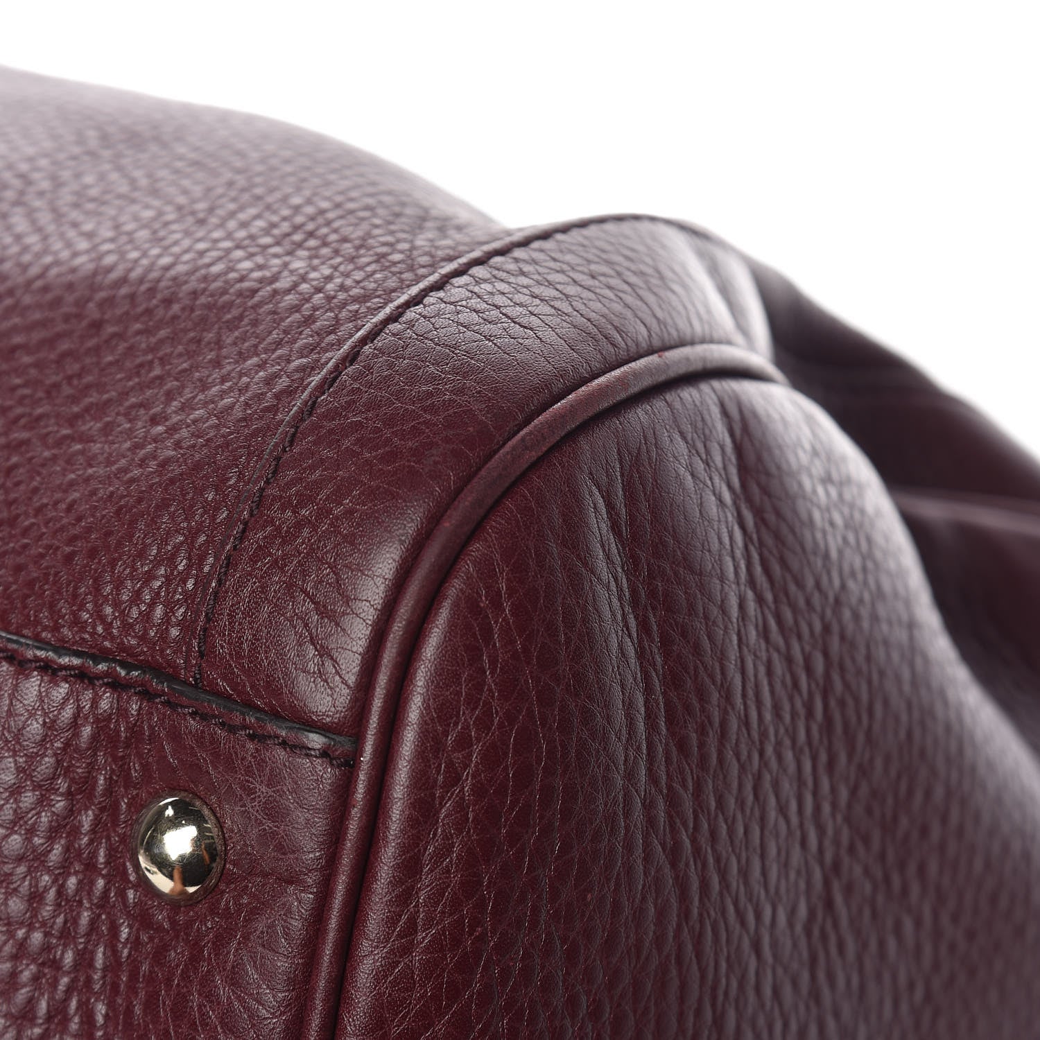 Gucci Pebbled Calfskin Medium Soho Boston Burgundy 14 of 15