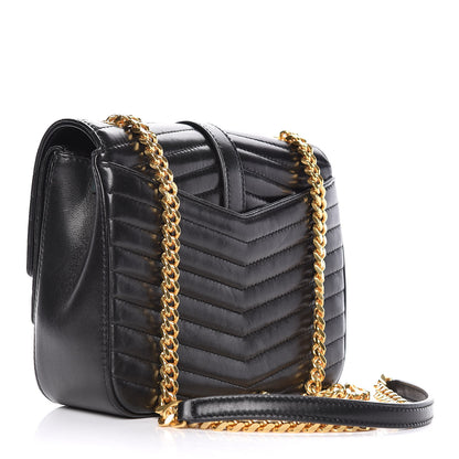 Saint Laurent Lambskin Matelasse Chevron Monogram Small Sulpice Bag Black 3 of 10