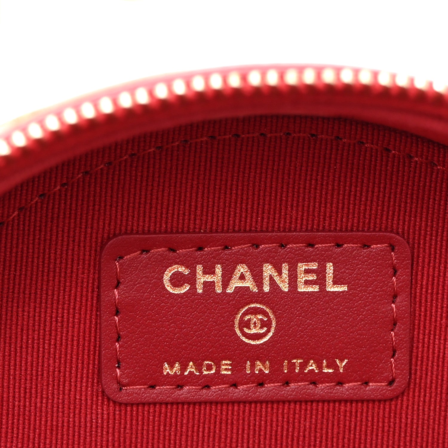 Chanel Lambskin Quilted Pillow Crush Round Clutch With Chain Red 6 of 11