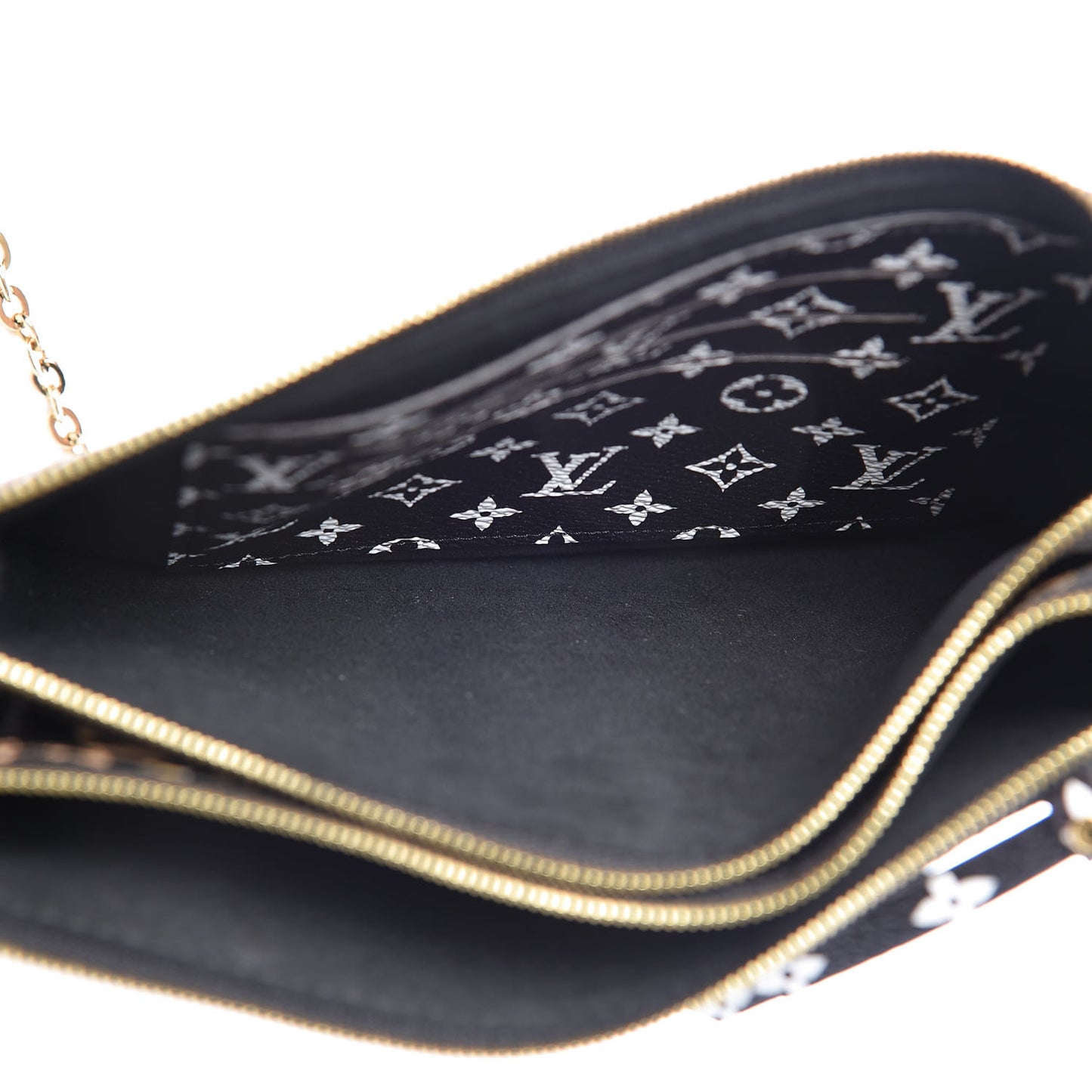 Monogram Giant Jungle Pochette Double Zip Black