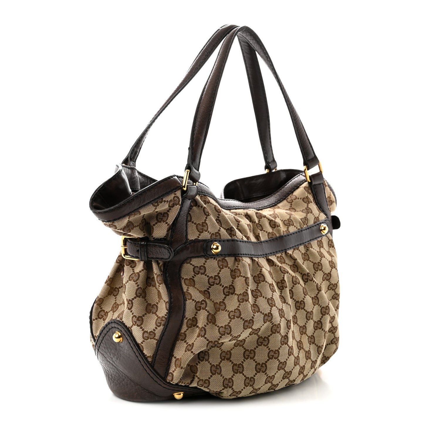 Monogram Medium Jockey Tote Dark Brown