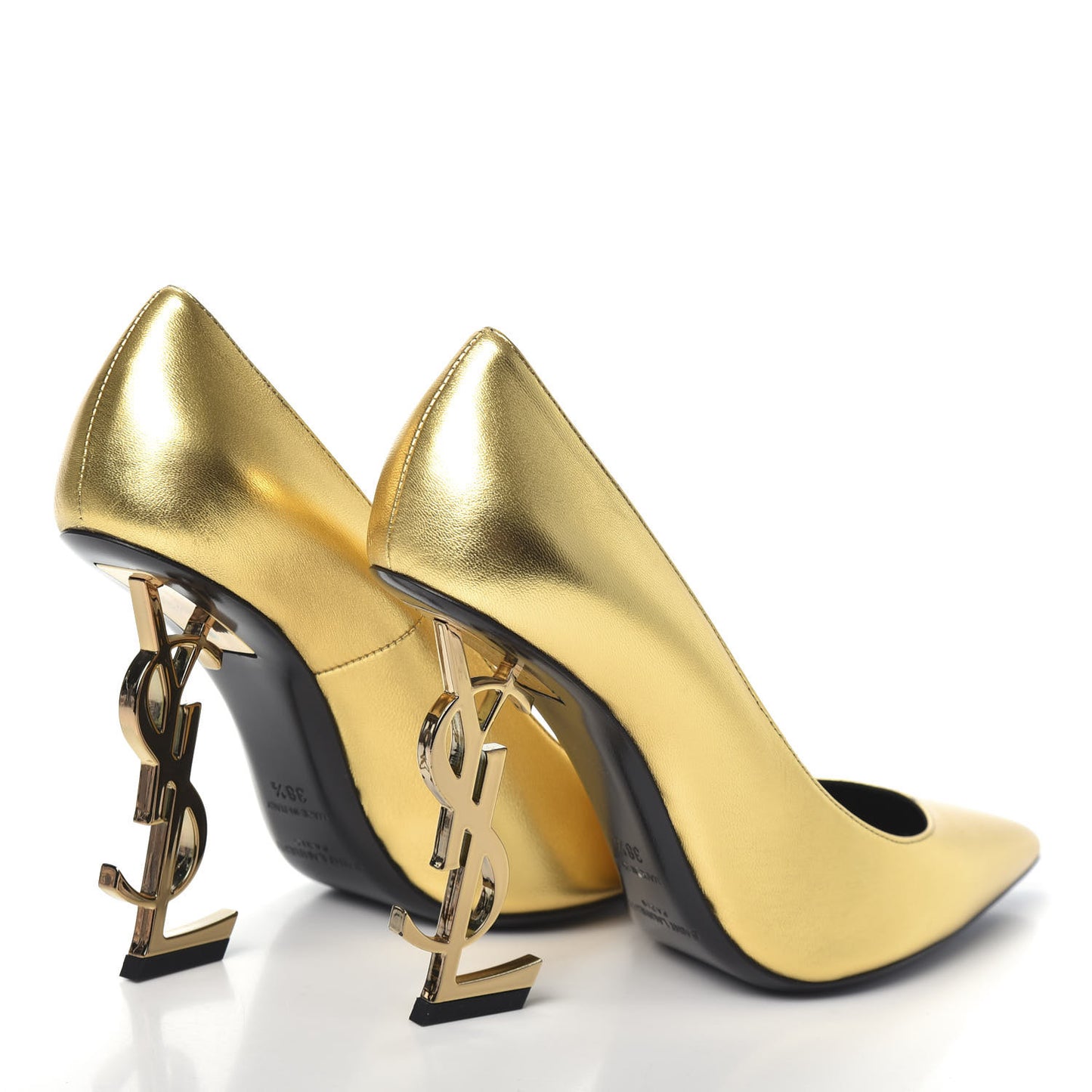 Calfskin Opyum 100 Pumps 38.5 Gold