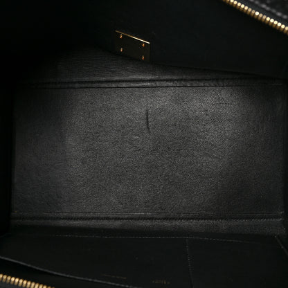 Celine Snakeskin Suede Small Trapeze Black 5 of 8