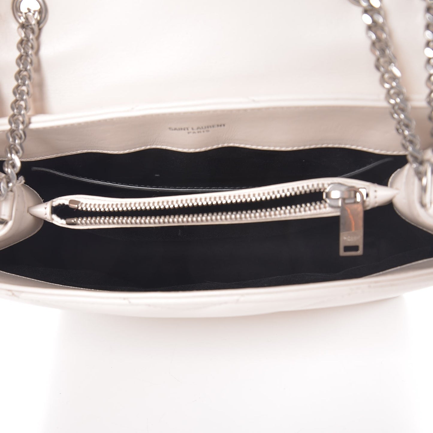 Calfskin Y Quilted Monogram Small Loulou Chain Satchel Porcellana