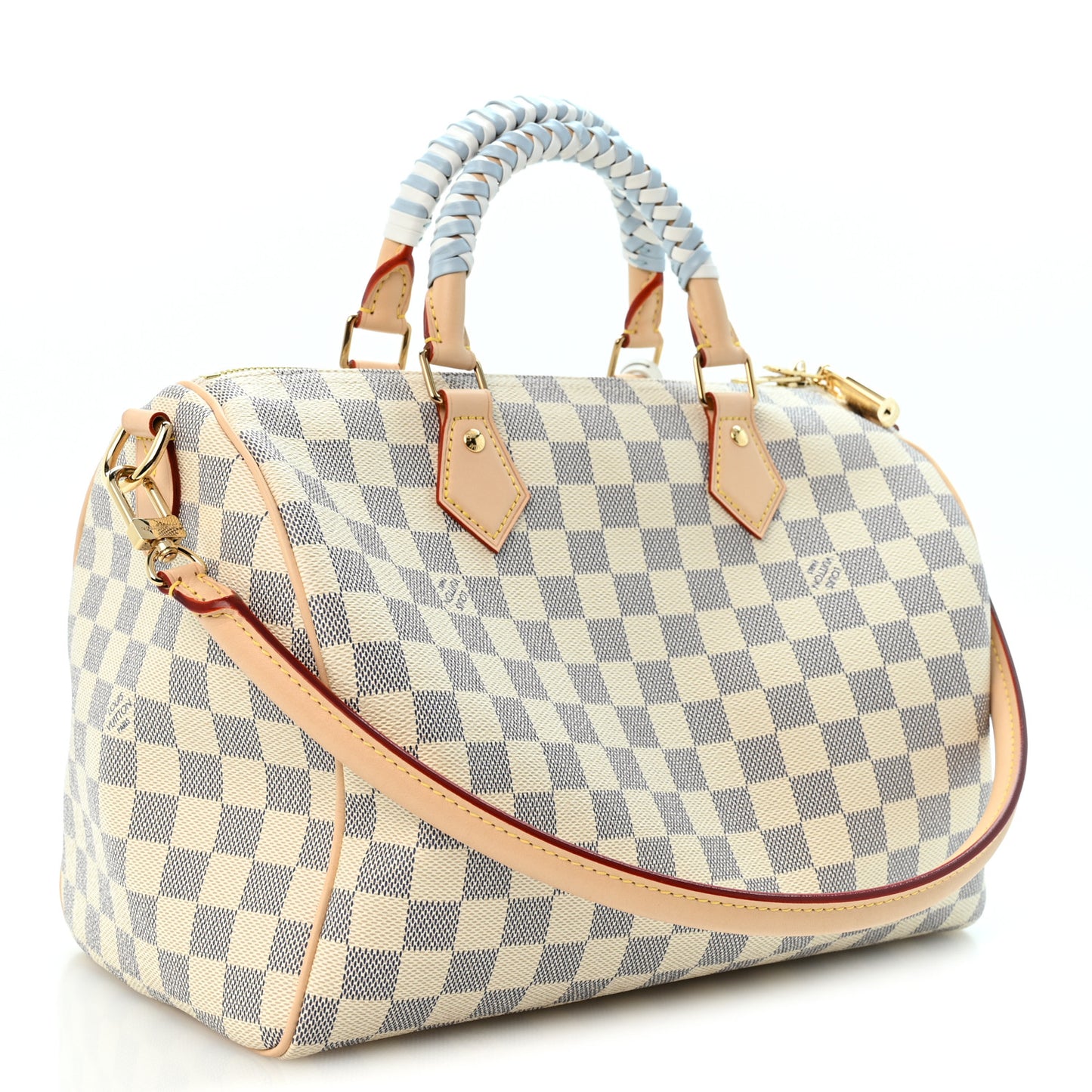 Damier Azur Braided Speedy Soft 30 Bleu Olympe
