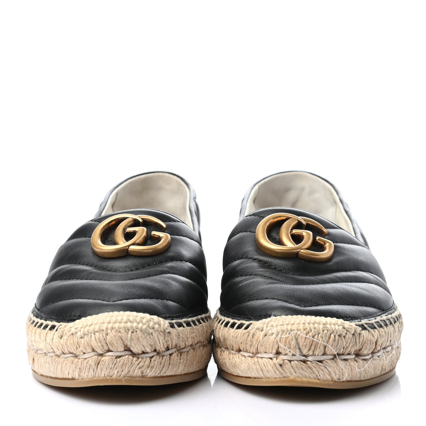 Nappa Matelasse GG Marmont Espadrilles 36.5 Black