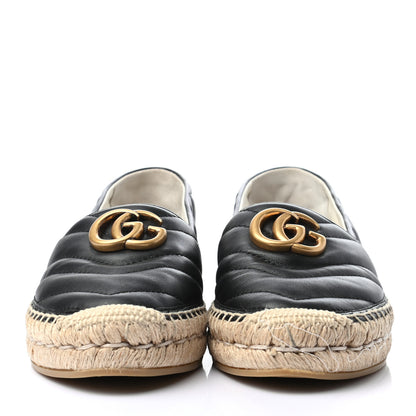 Gucci Nappa Matelasse GG Marmont Espadrilles 36.5 Black 4 of 9