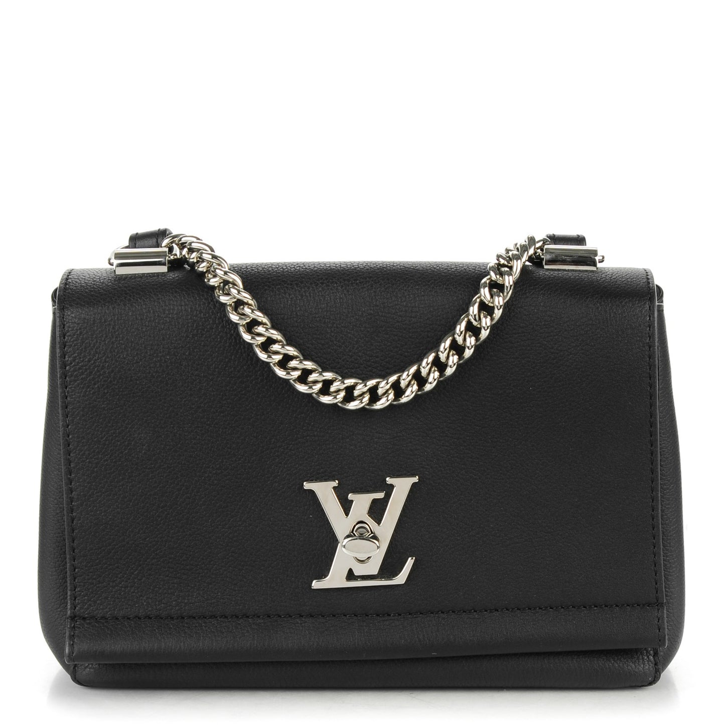 Calfskin Lockme II Chain Bag BB Black