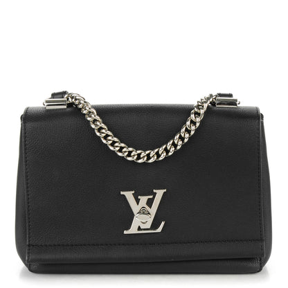 Louis Vuitton Calfskin Lockme II Chain Bag BB Black 1 of 7