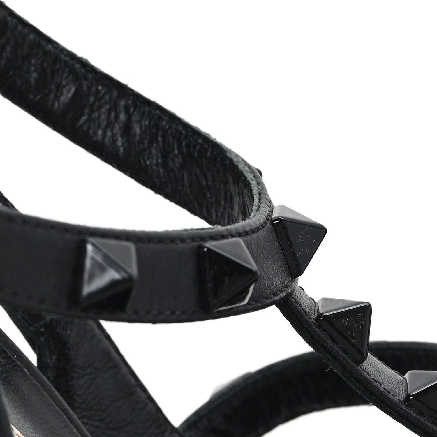 Valentino Garavani Calfskin Nappa Monochrome Rockstud Ankle Strap 100mm Pumps 40 Black 11 of 11