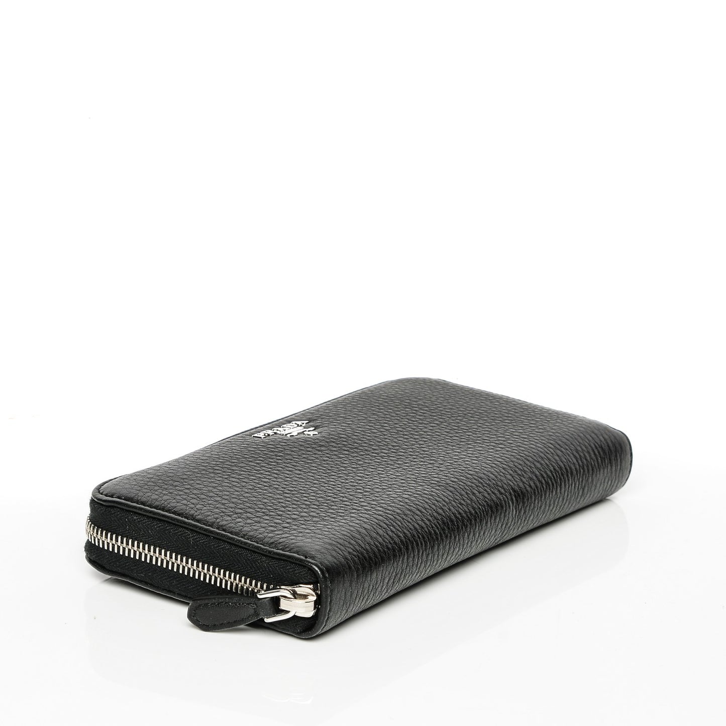 Vitello Phenix Zip Around Wallet Nero Black