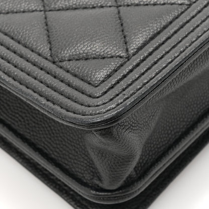 Chanel Caviar Quilted Boy Wallet On Chain WOC So Black 16 of 17