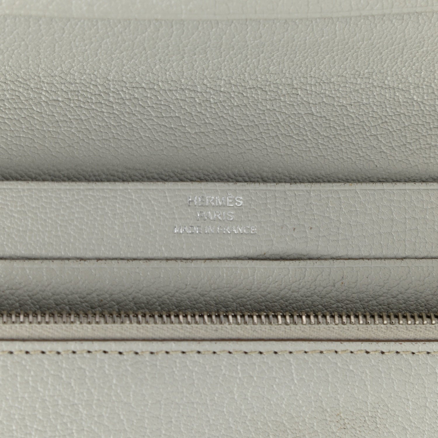 Hermes Chevre Mysore Azap GM Combined Wallet Gris Pale 6 of 9