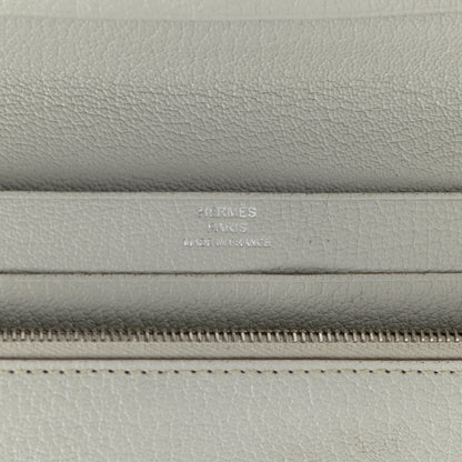 Hermes Chevre Mysore Azap GM Combined Wallet Gris Pale 6 of 9