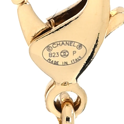 Chanel Crystal CC Heart Link Choker Necklace Gold 5 of 5