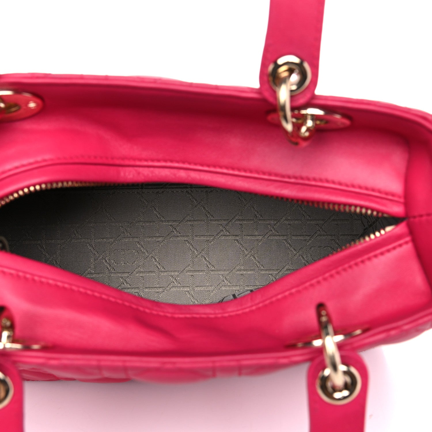 Christian Dior Lambskin Cannage Medium Lady Dior Pink 5 of 13