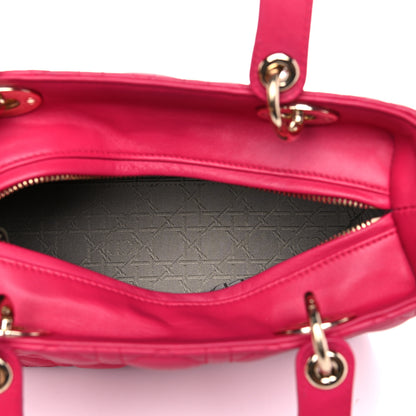 Christian Dior Lambskin Cannage Medium Lady Dior Pink 5 of 13