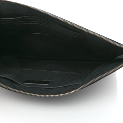 Saint Laurent Grain De Poudre Zipped Document Holder Deep Marine 5 of 7