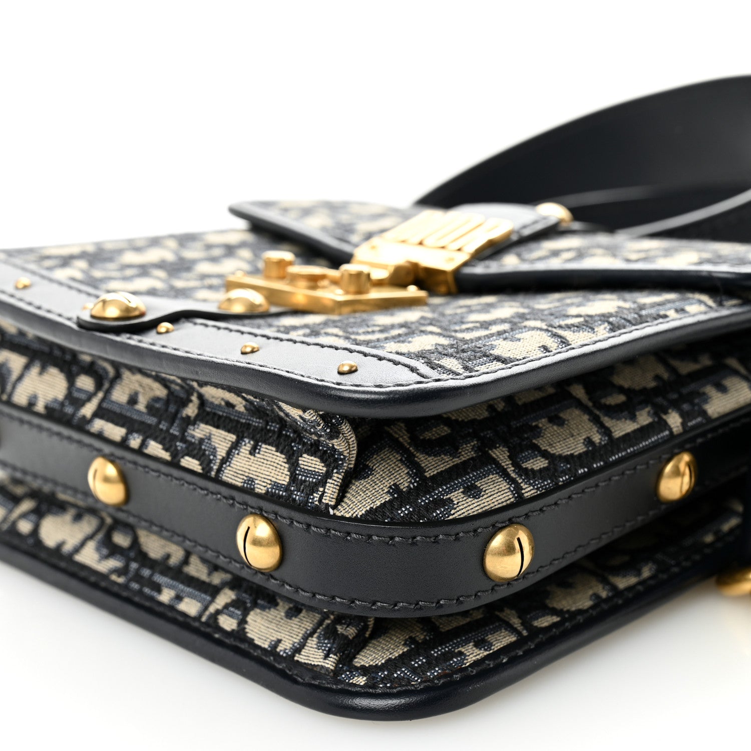 Christian Dior Oblique Square DiorAddict Flap Navy Blue 9 of 13