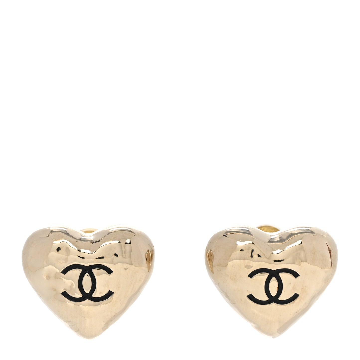 CC Heart Earrings Gold