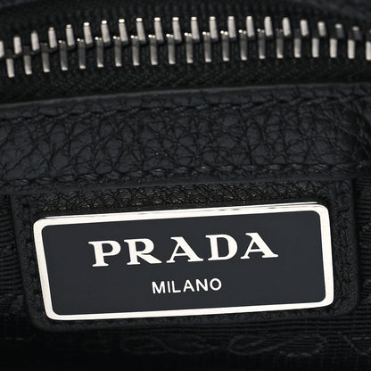 Prada Vitello Daino Flat Messenger Bag Black 7 of 10