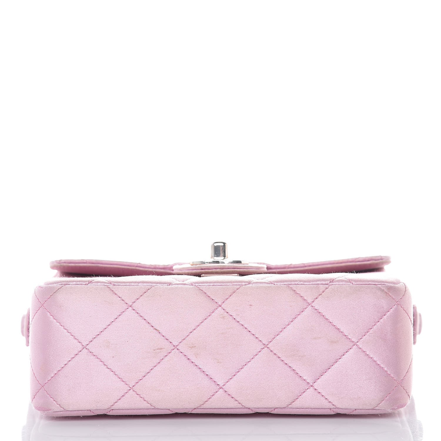 Chanel Satin Quilted Evening Bag Pink 12 of 18