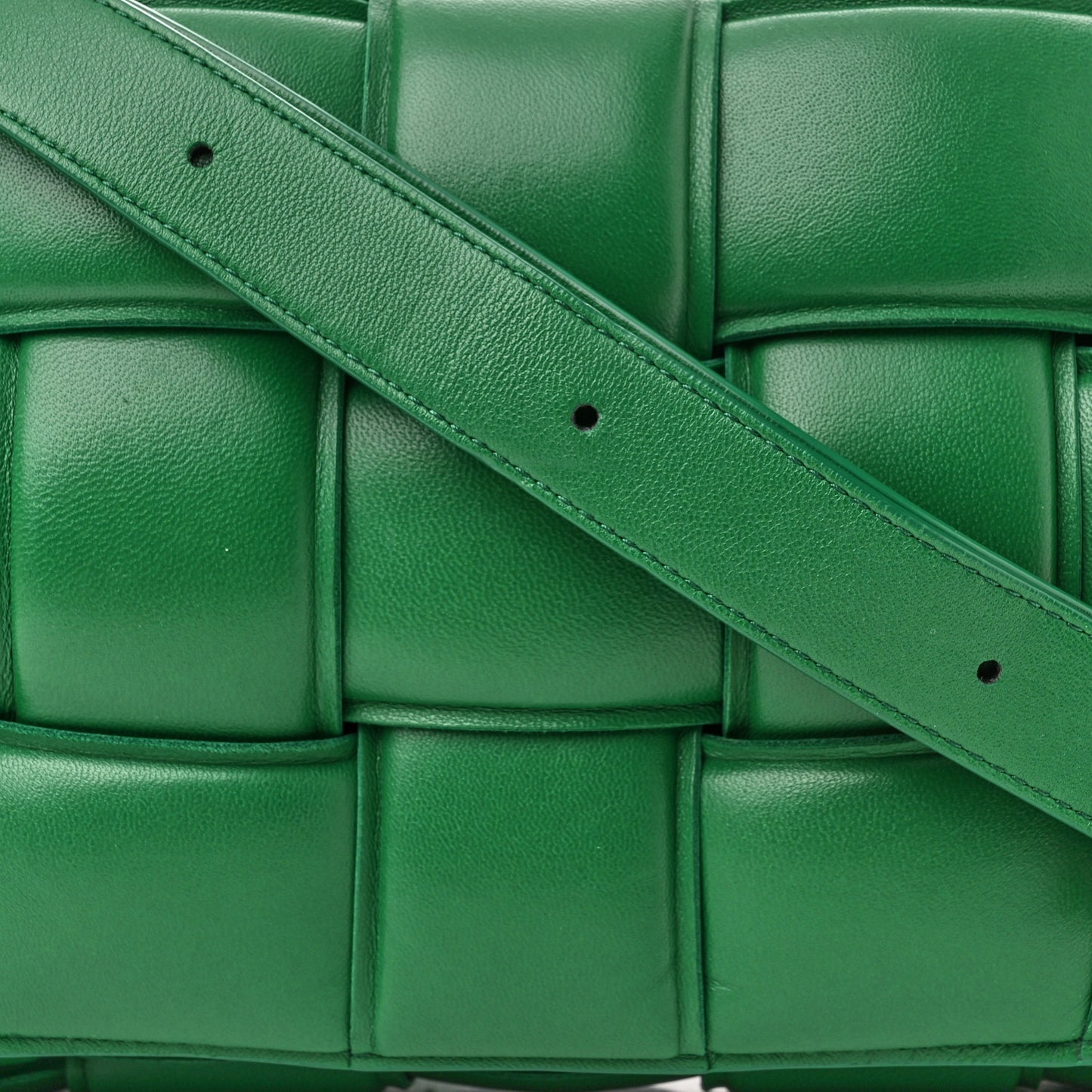 Nappa Maxi Intreccio Padded Cassette Crossbody Bag Racing Green