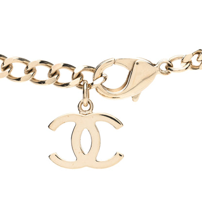 Chanel Crystal Chain CC Link Choker Gold Silver 4 of 6