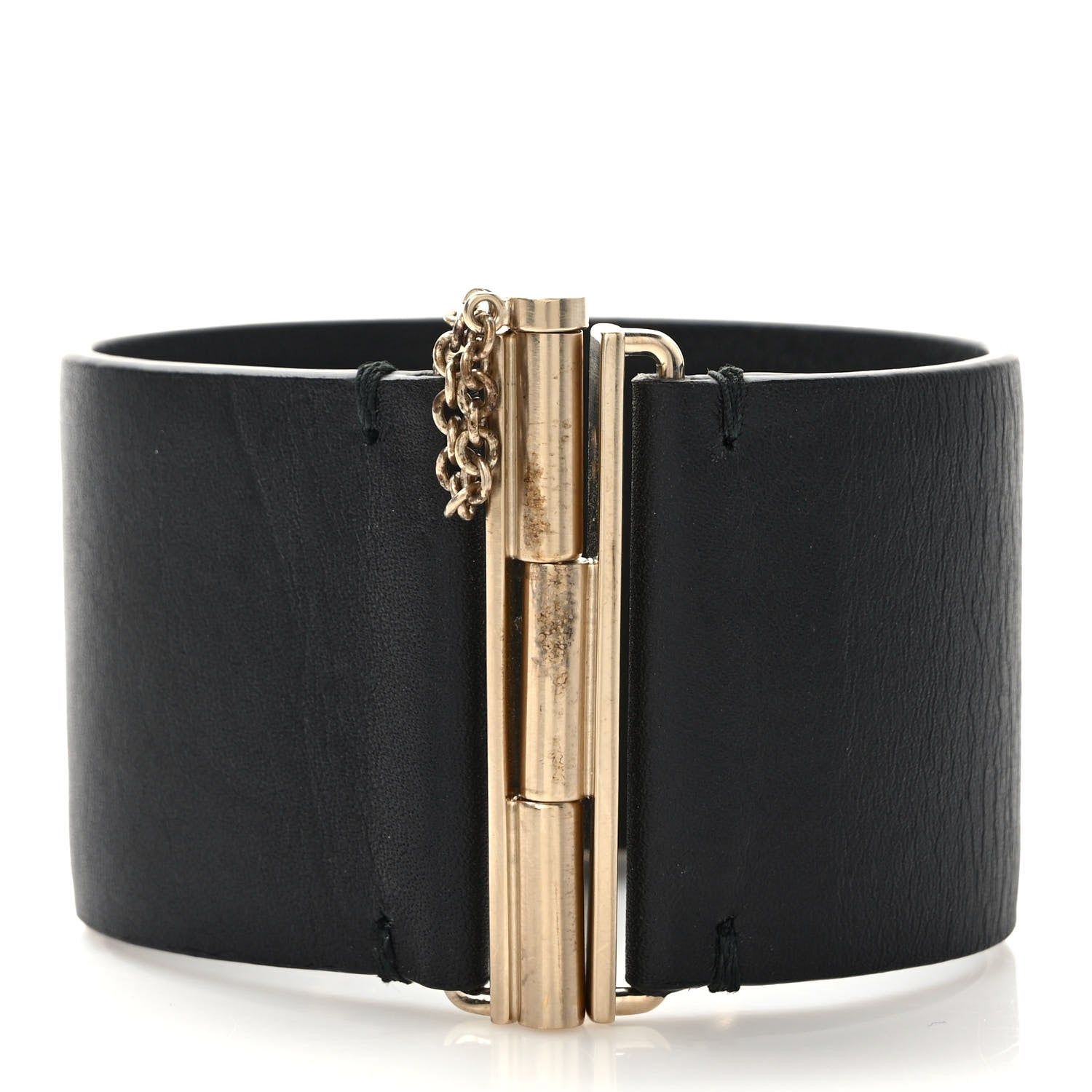 Chanel Calfskin CC Wide Cuff M Black 2 of 4