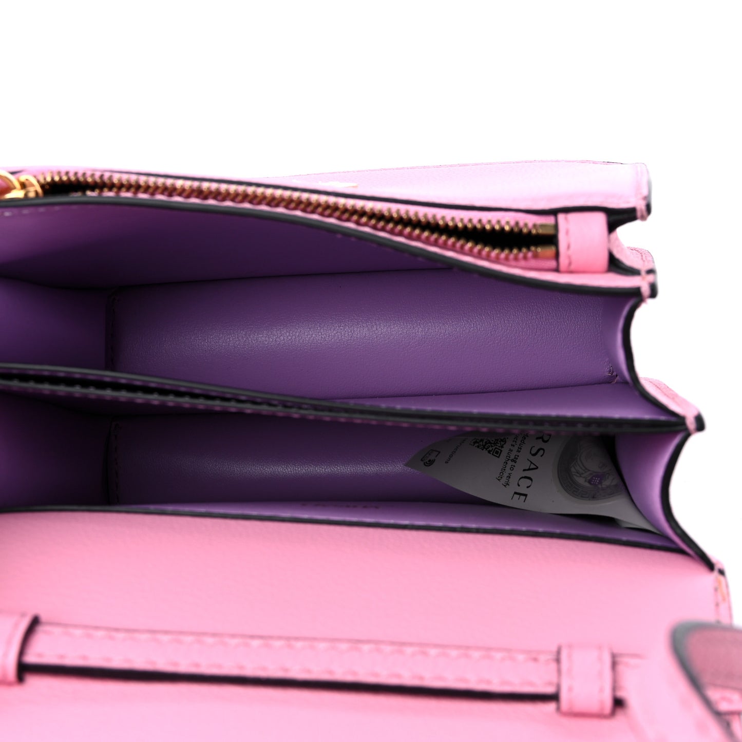 Grained Calfskin La Medusa Shoulder Bag Pink