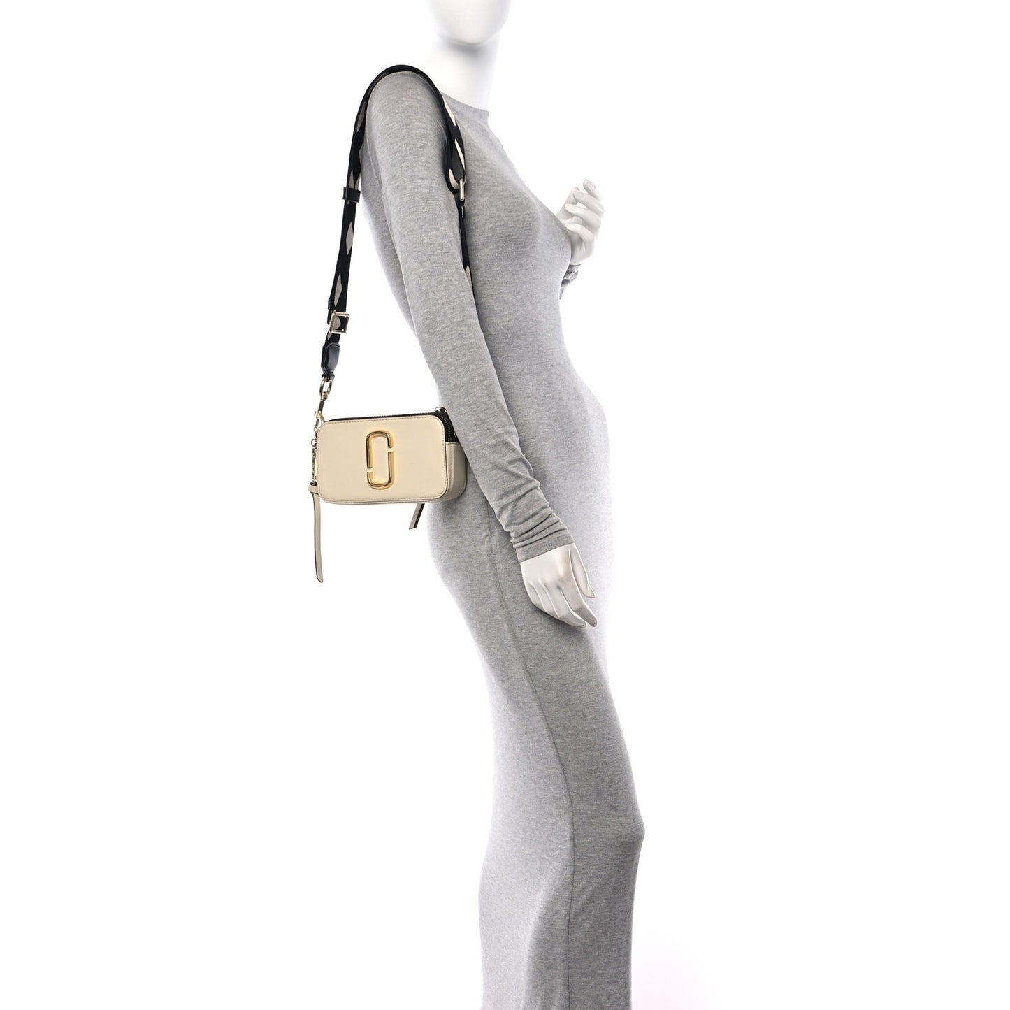 Saffiano Small Snapshot Camera Bag Cloud White Multicolor