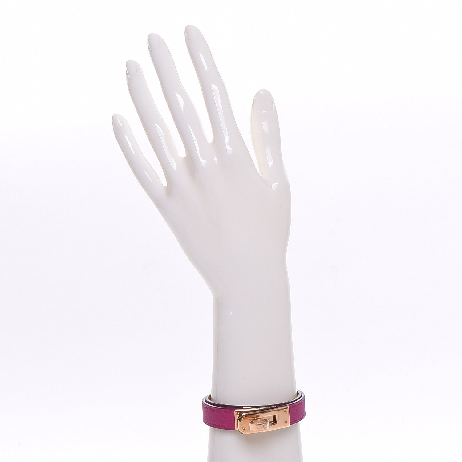 Hermes Swift Kelly Double Tour Bracelet T3 Rose Pourpre 2 of 6