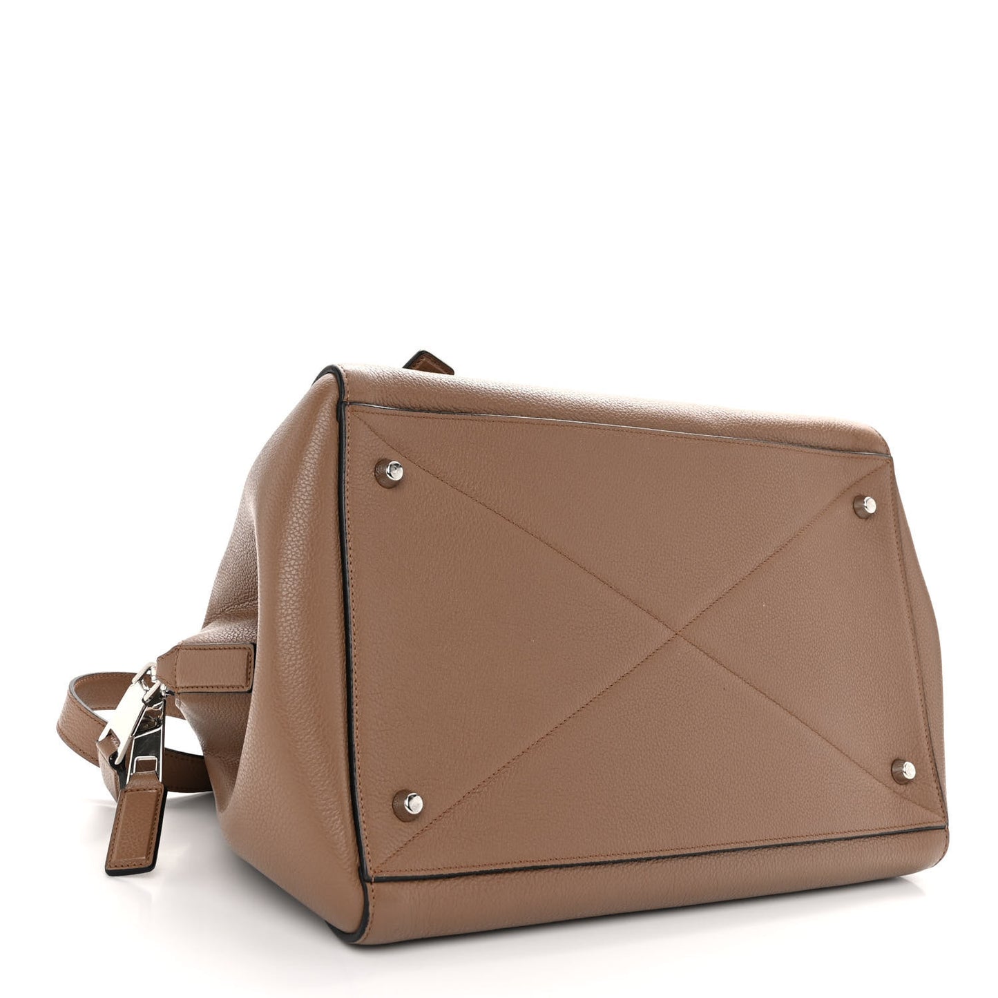 Textured Calfskin Small Incognito Satchel Tan