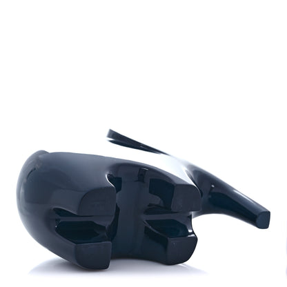 Hermes Lacquered Wood Elephant Lao Paperweight Indigo 4 of 8