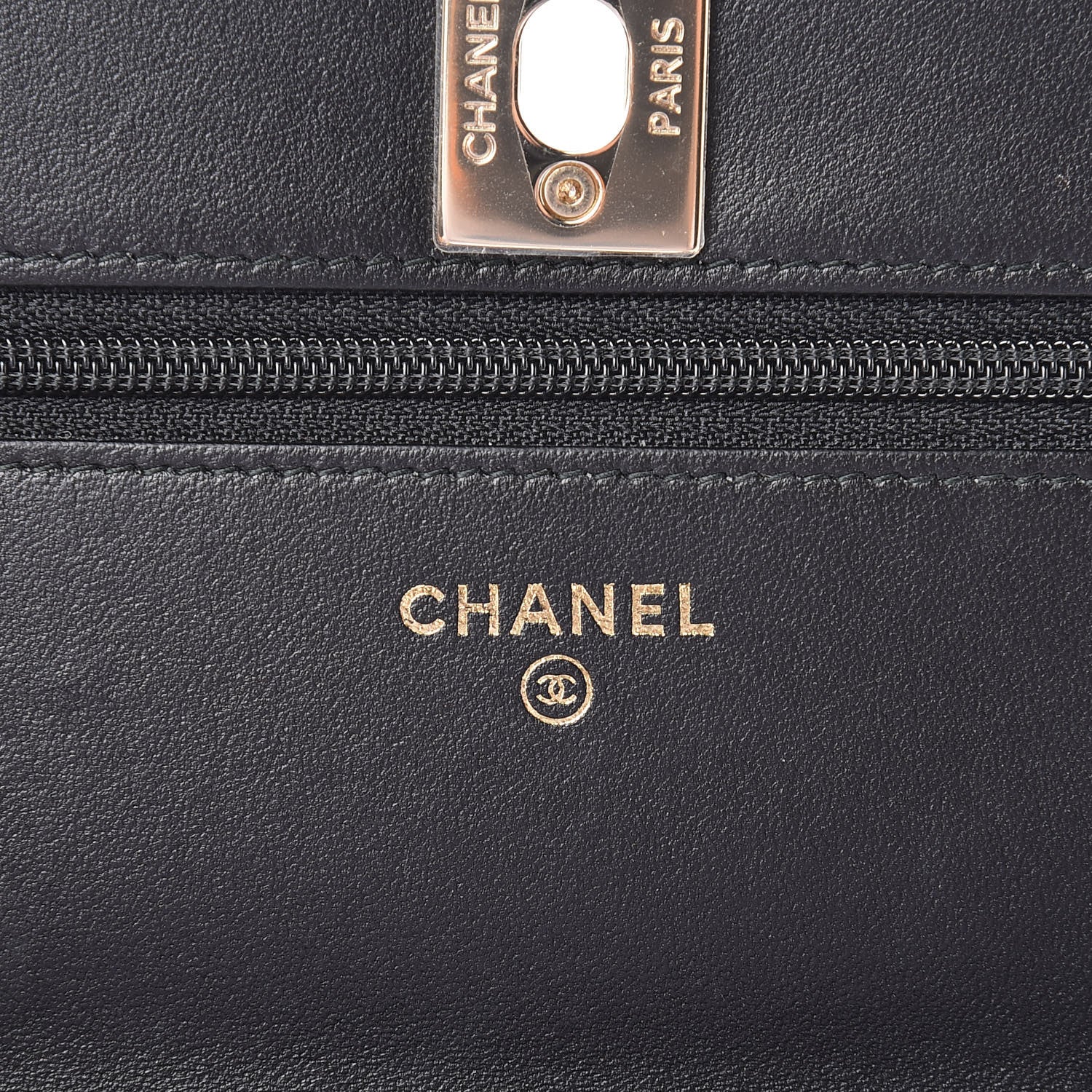 Chanel Lambskin Quilted Trendy CC Wallet On Chain WOC Black 6 of 12
