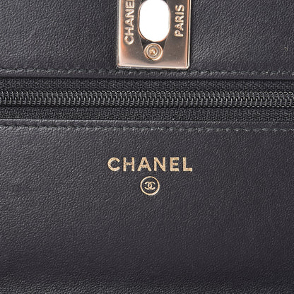 Chanel Lambskin Quilted Trendy CC Wallet On Chain WOC Black 6 of 12