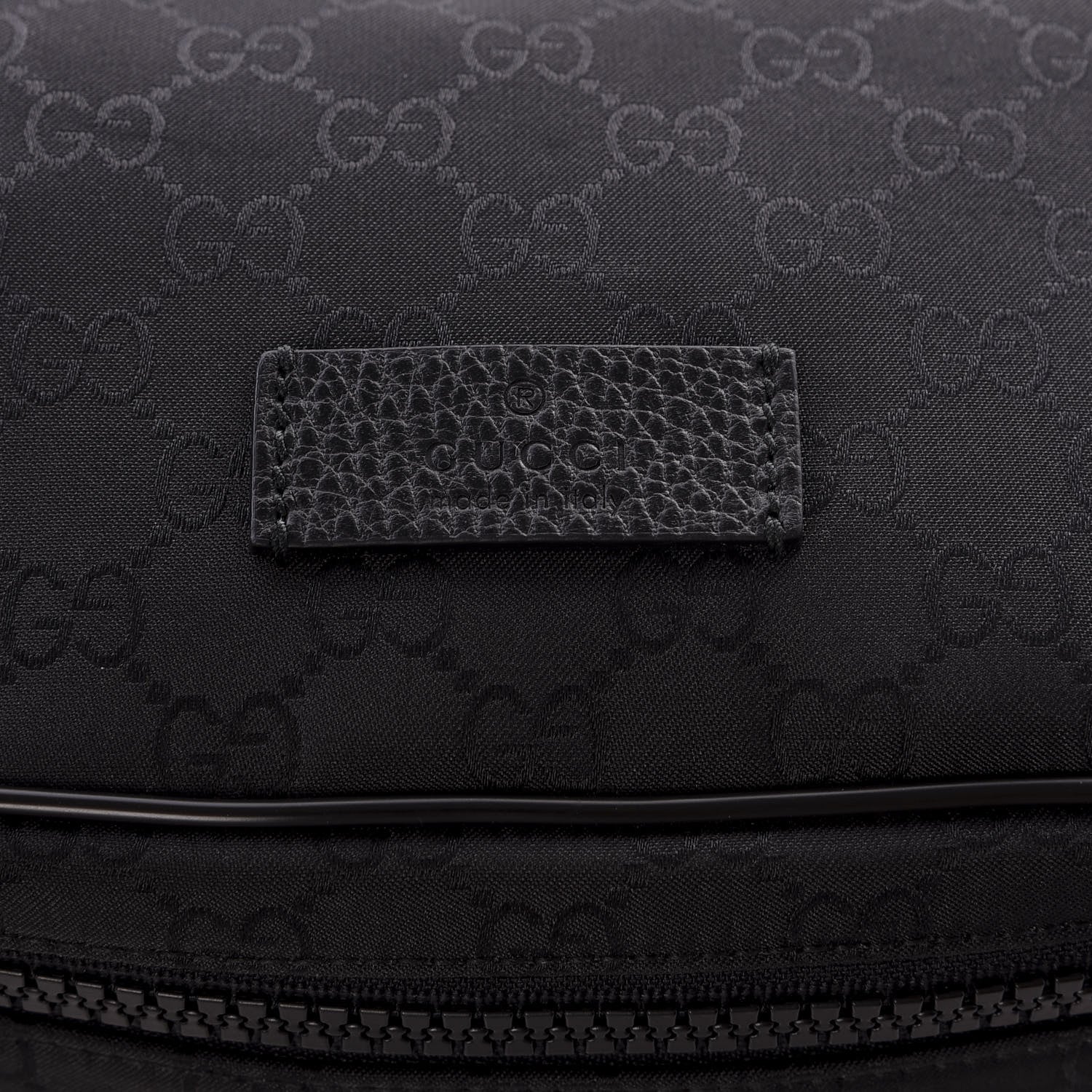 Gucci Nylon Monogram Fanny Pack Belt Bag Black 9 of 9