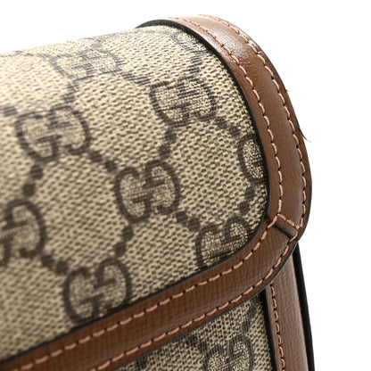 Gucci GG Supreme Monogram Small Horsebit 1955 Chain Shoulder Bag Beige Ebony Brown Sugar 11 of 11