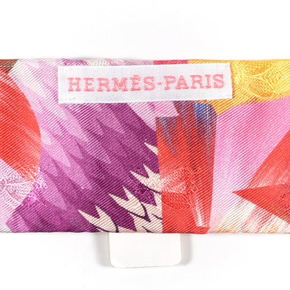Hermes Silk All Over Marble Silk Twilly Rose Multicolor Ocre 3 of 4