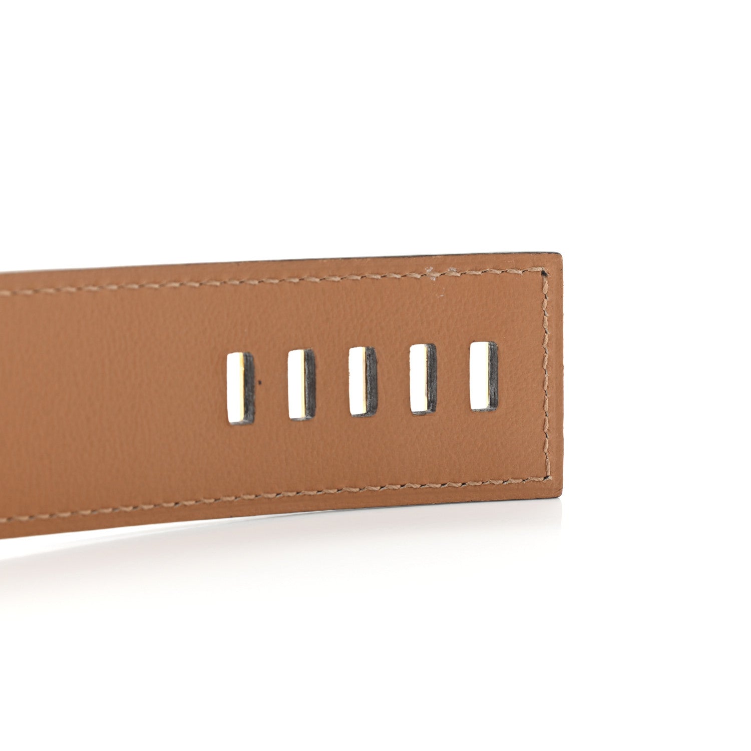 Hermes Epsom Swift 35mm Collier De Chien CDC As De Coeur Belt 75 Black Gold 6 of 6