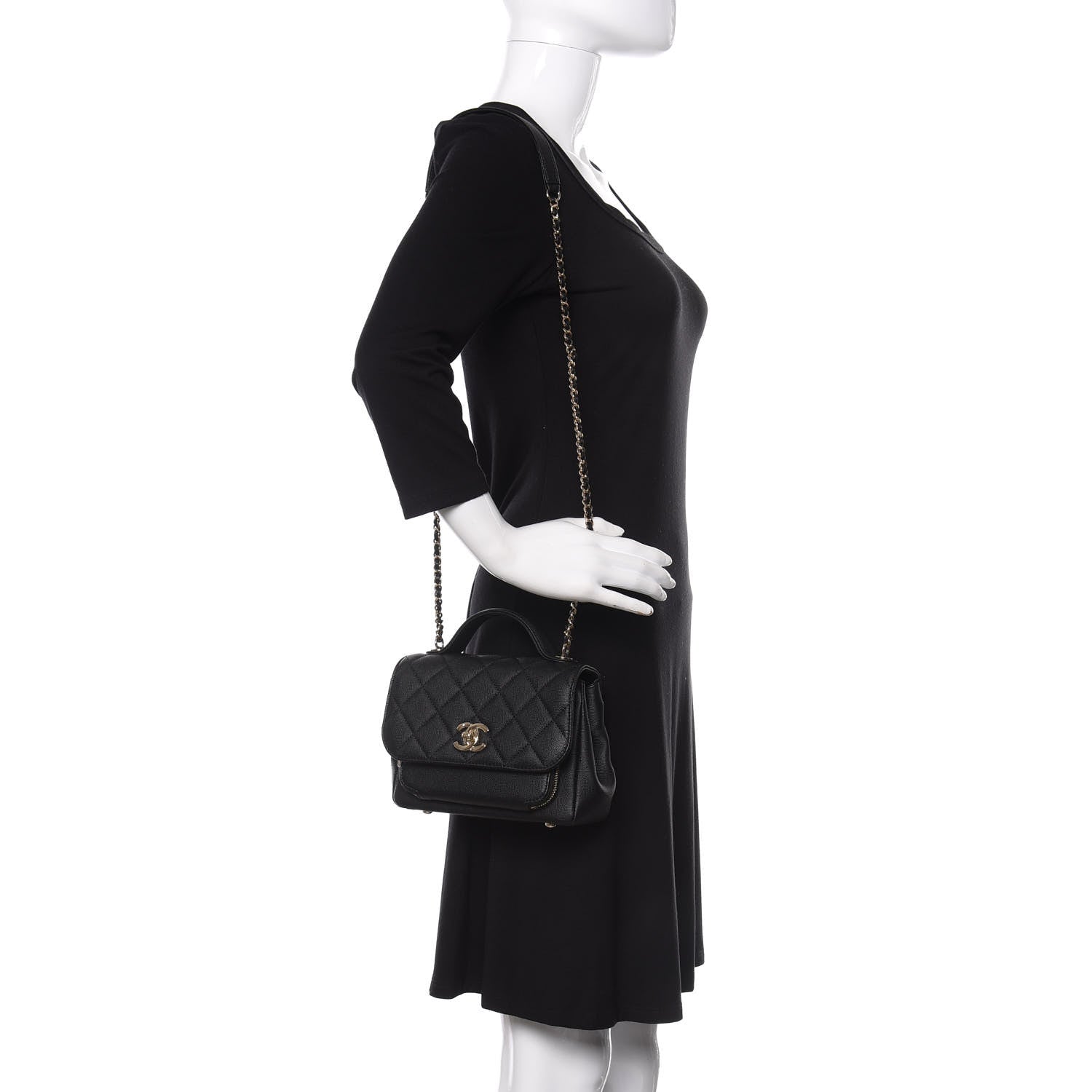 Chanel Caviar Quilted Small Business Affinity Flap Black 2 of 10