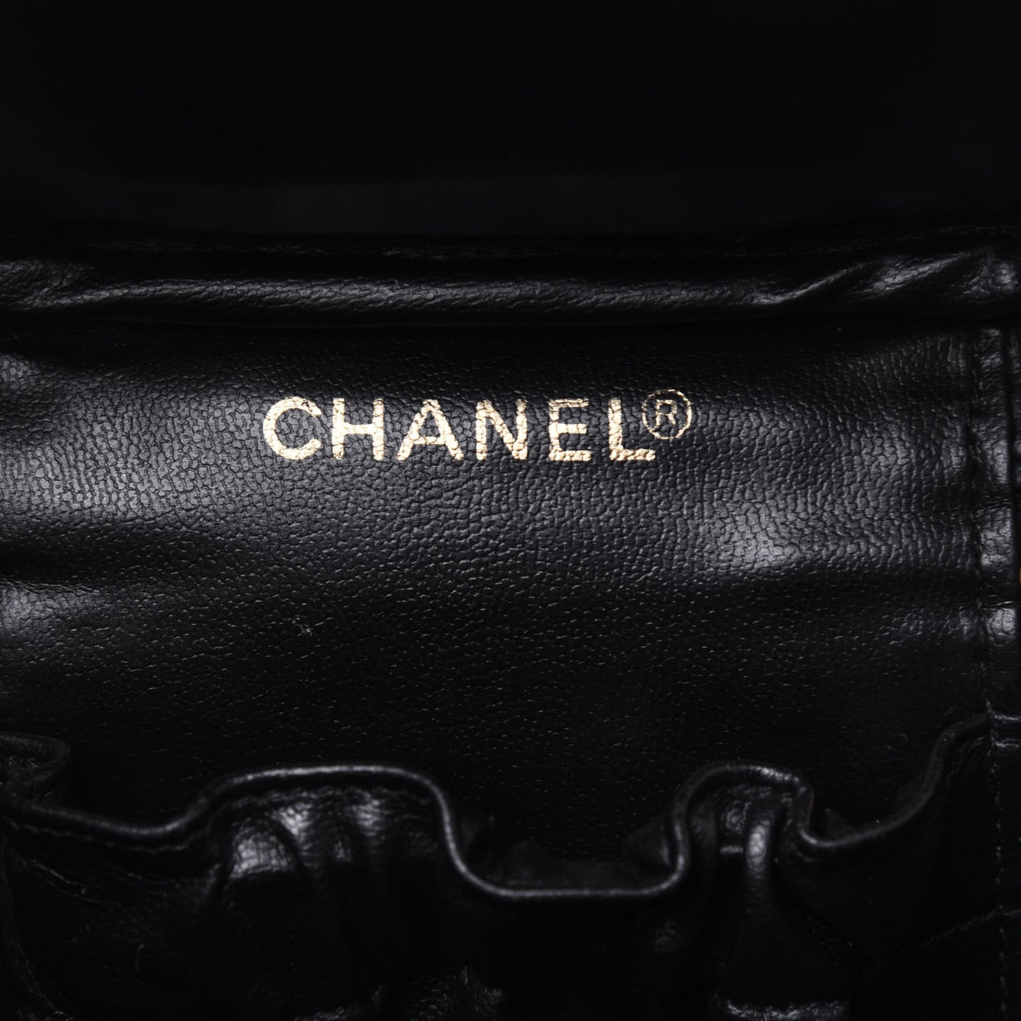 Lambskin Vanity Cosmetic Case Black