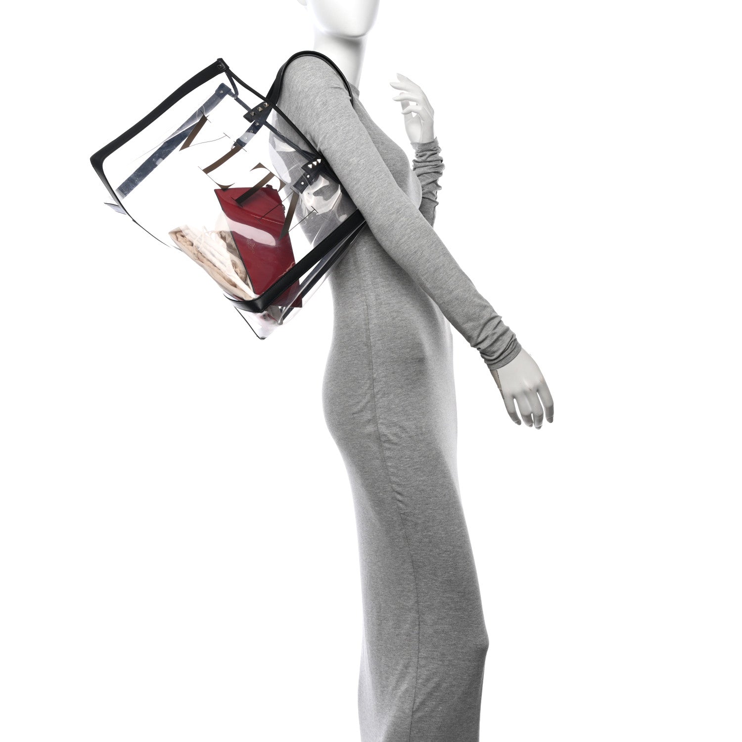 Valentino Garavani Plexy VLTN Shopping Bag Transparent 3 of 10