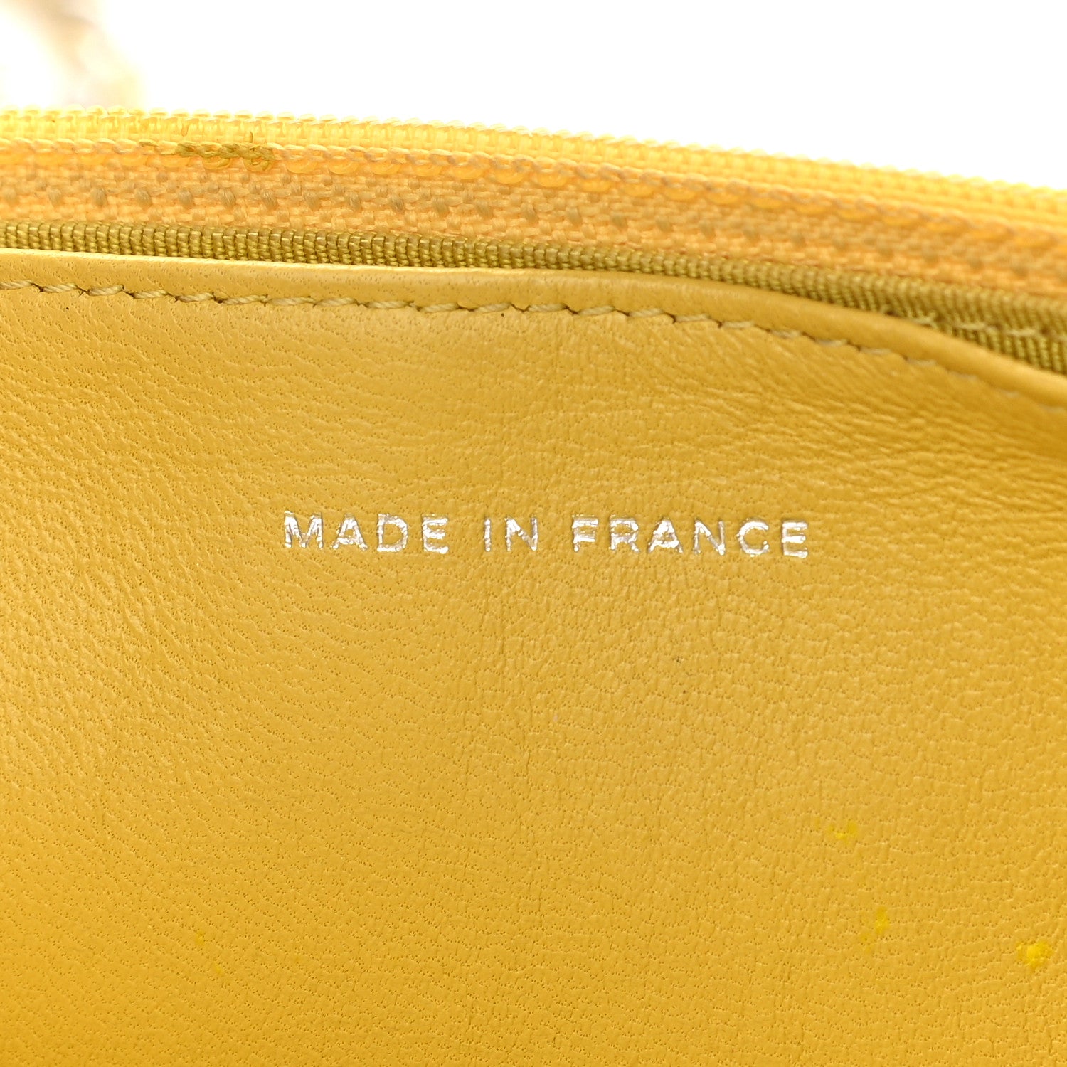 Chanel Lambskin Quilted Wallet on Chain WOC Yellow 9 of 11