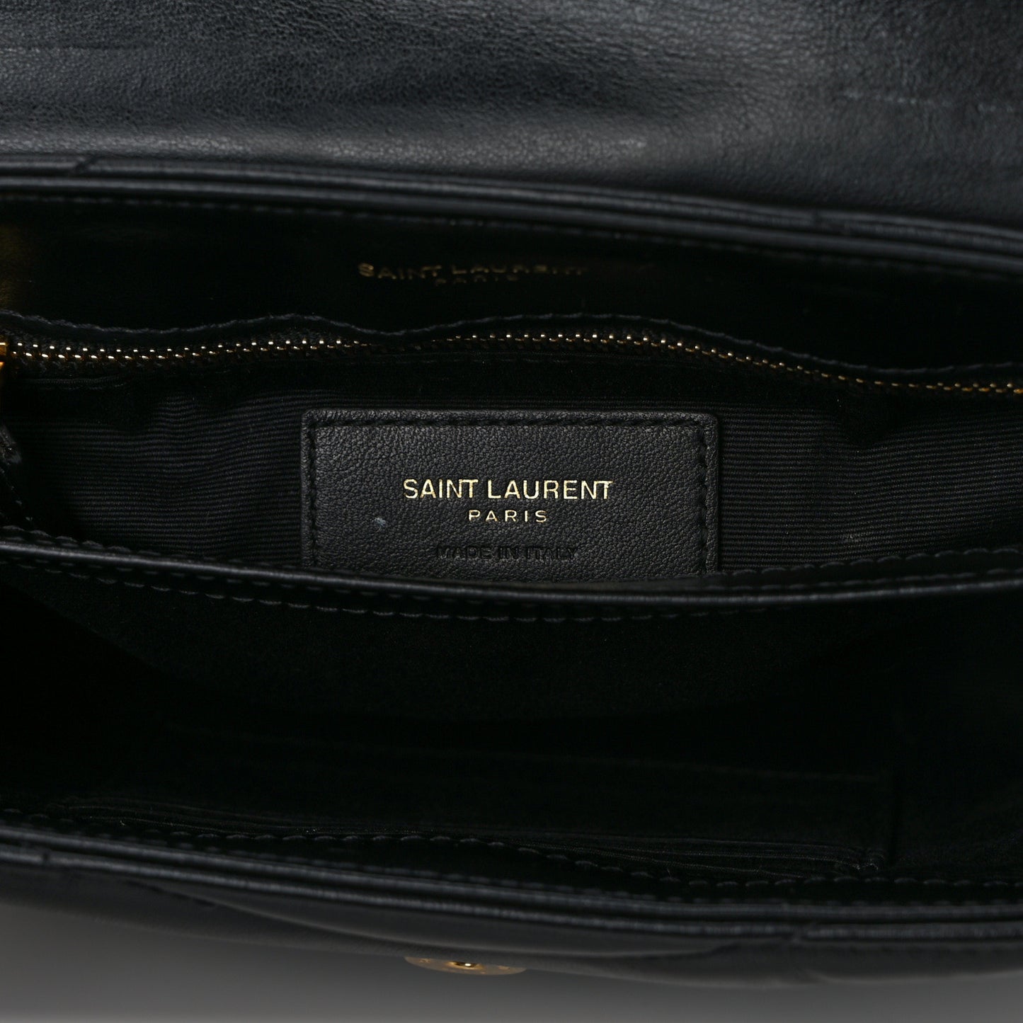 Calfskin Y Quilted Monogram Toy Loulou Crossbody Bag Black