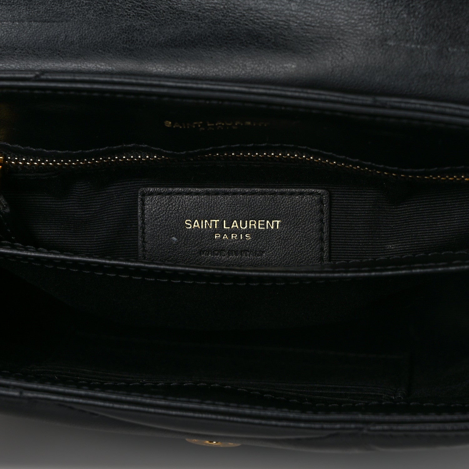 Saint Laurent Calfskin Y Quilted Monogram Toy Loulou Crossbody Bag Black 6 of 14