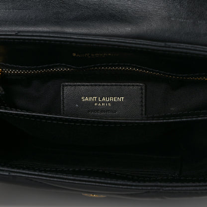 Saint Laurent Calfskin Y Quilted Monogram Toy Loulou Crossbody Bag Black 6 of 14
