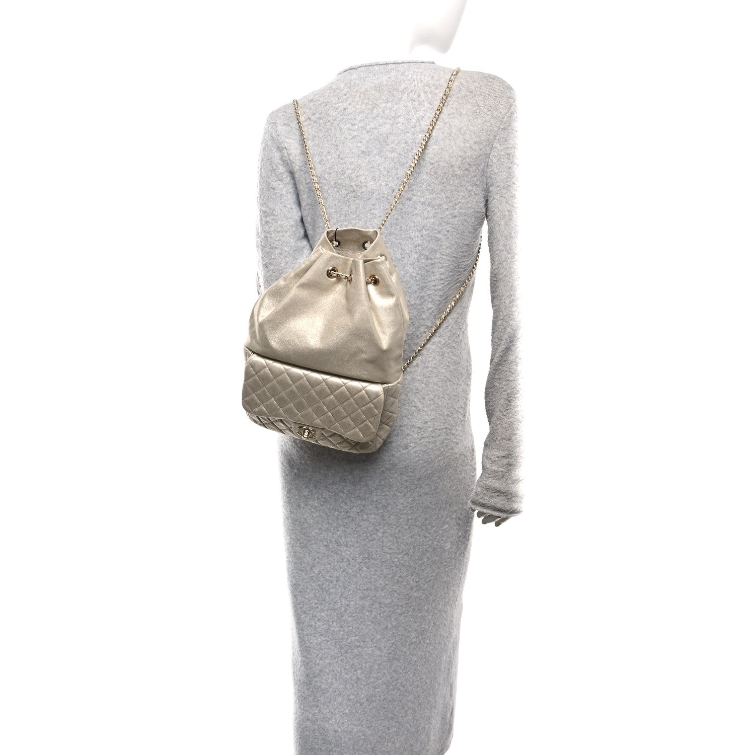 Chanel Metallic Lambskin Quilted Small In Seoul Backpack Light Gold 2 of 11