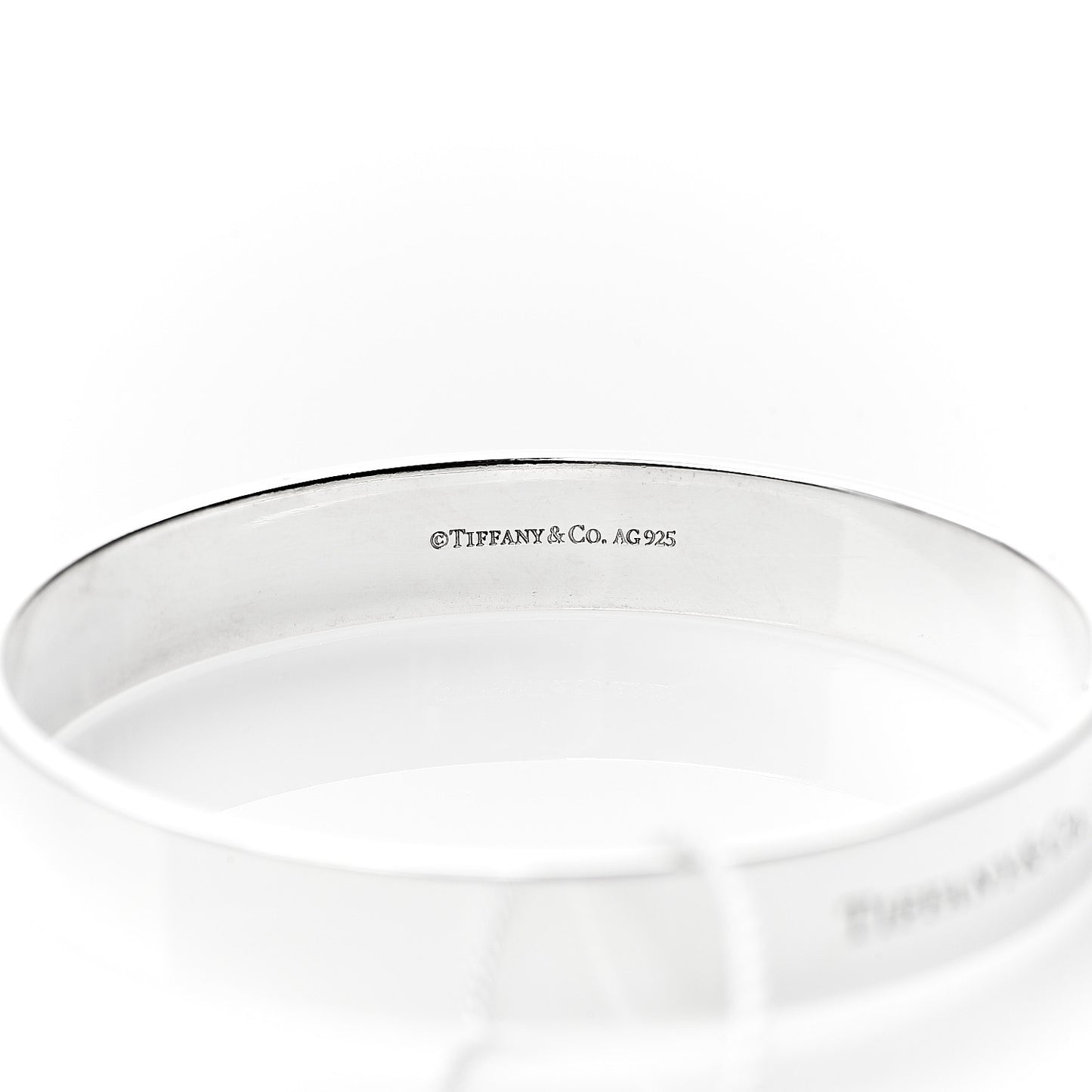 Sterling Silver Diamond Narrow Locks Bangle Bracelet