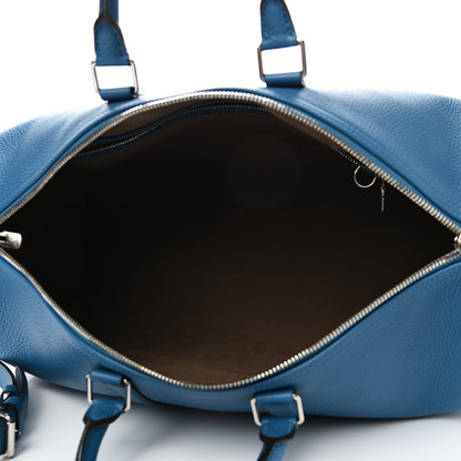 Louis Vuitton Taurillon Keepall Bandouliere 45 Bleu Canard 5 of 10